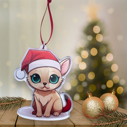 Acrylic Pet ornament, Christmas Ornament, Pet Memorial Ornament,Christmas Photo Ornament, Pet Portrait