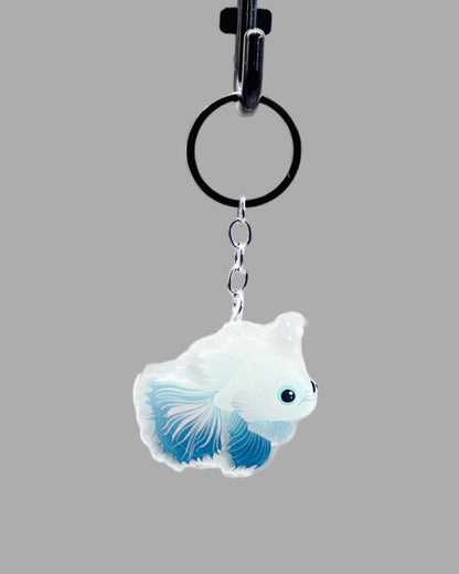 Beta Fish Acrylic sealife keychain