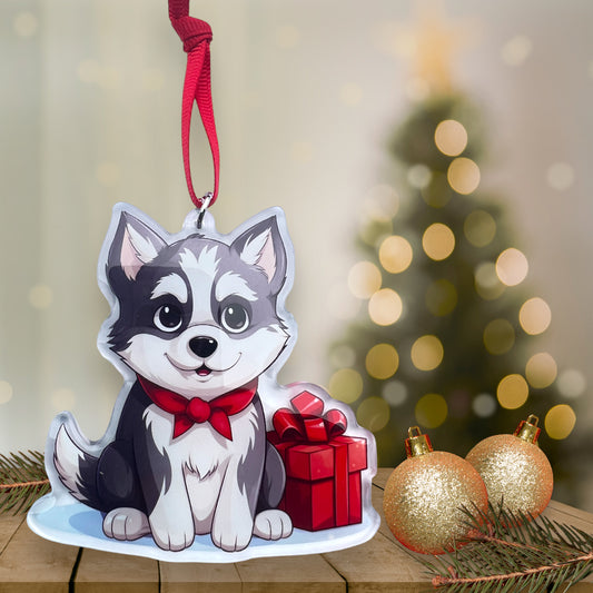 Acrylic Pet ornament, Christmas Ornament, Pet Memorial Ornament,Christmas Photo Ornament, Pet Portrait