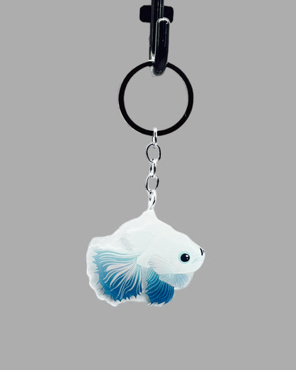 Beta Fish Acrylic sealife keychain