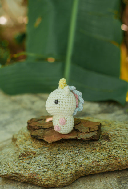 Unicorn crochet mini doll Christmas ornament
