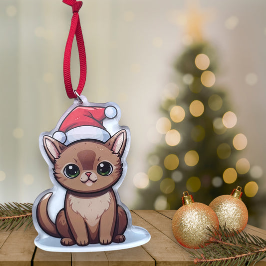 Acrylic Pet ornament, Christmas Ornament, Pet Memorial Ornament,Christmas Photo Ornament, Pet Portrait
