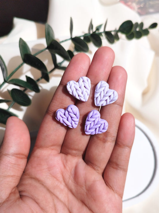 2 pairs of Handmade Dainty polymer clay stud earrings, cute minimalist girls earrings, birthday gift for best friend, niece or daughter