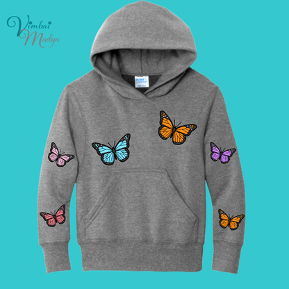 Youth Butterfly Unisex Sakura  Kawaii Frog Sweater Hoodie : Perfect Mother's Day Gift & Fall Winter Essential  .  Trendy, Blossom Style for Your Best Friend