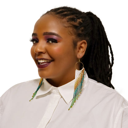 Mystery Handcrafted Beaded Fringe Earrings