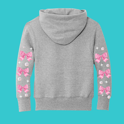 Youth Frog Sweatshirt Unisex Clothing Kawaii Hoodie : Frog and Toad and Bow Best Friend Gift . Fall Winter Essential. Mothers Day Gift for her
