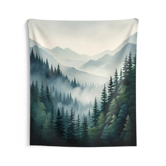 Mountain Art Tapestry Contemporary Home Decor . Galaxy Wall Hanging Art for Baby Nursery, Dorm room, Coastal Home . Housewarming Gift