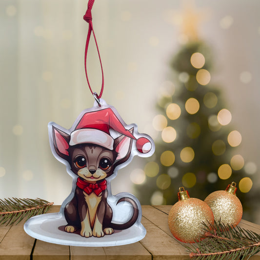 Acrylic Pet ornament, Christmas Ornament, Pet Memorial Ornament,Christmas Photo Ornament, Pet Portrait