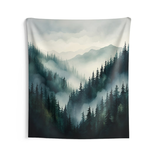 Mountain Art Tapestry Contemporary Home Decor . Galaxy Wall Hanging Art for Baby Nursery, Dorm room, Coastal Home . Housewarming Gift