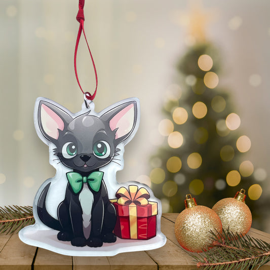Acrylic Pet ornament, Christmas Ornament, Pet Memorial Ornament,Christmas Photo Ornament, Pet Portrait