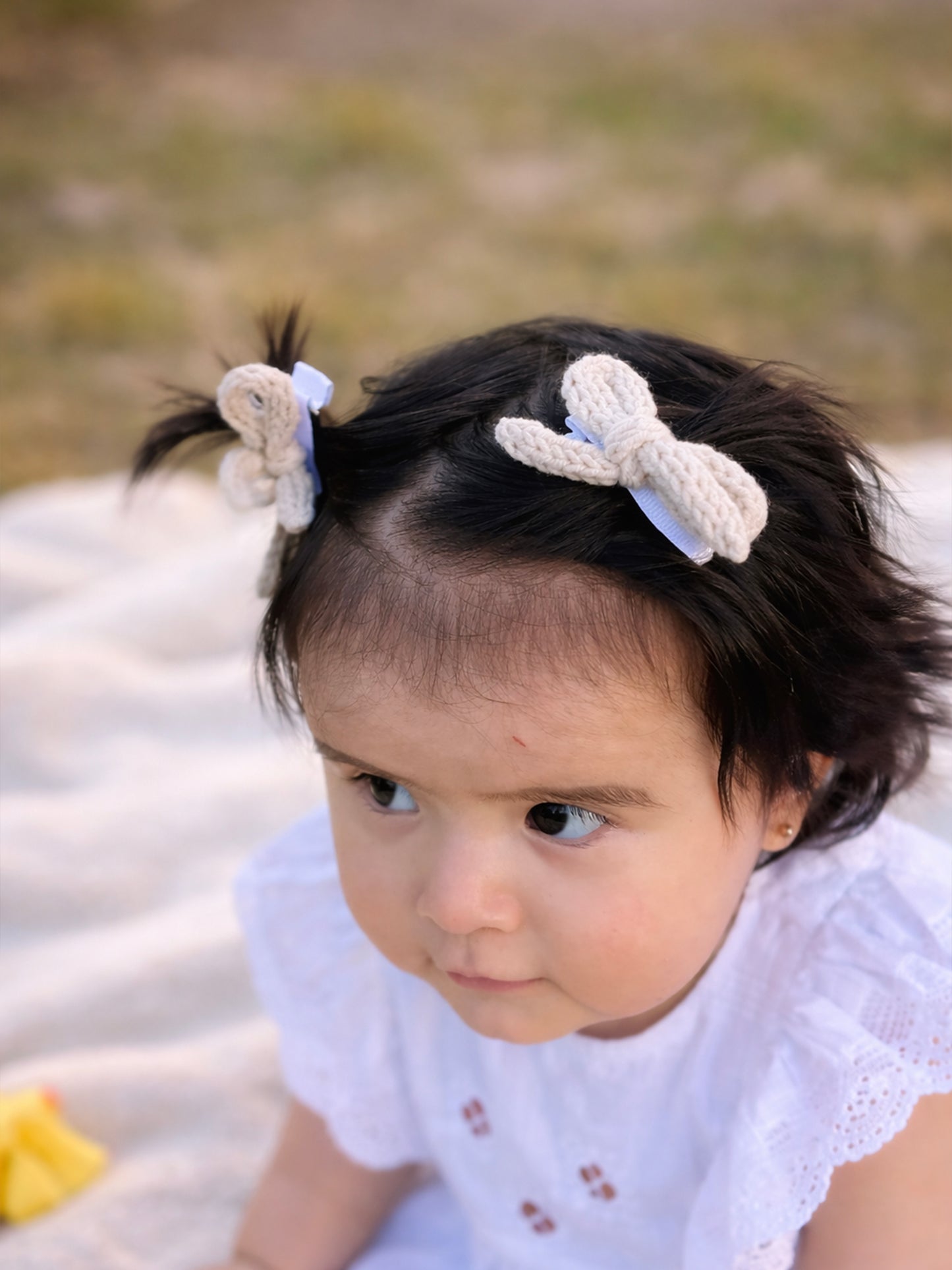 Crochet Trim Snap Hair Clips, Hair barrettes for kids