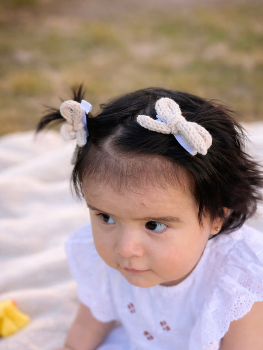 Crochet Trim Snap Hair Clips, Hair barrettes for kids