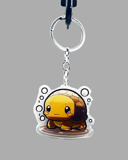 African Spurred Tortoise Acrylic wildlife keychain