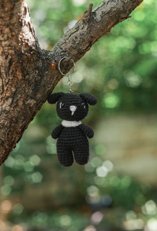 Dog Crochet  Keychain Miniature amigurumi figurine for office desk decor, fidget sensory toy, unique gift for car dashboard . kawaii pocket  hug