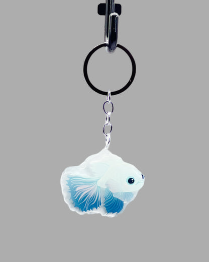 Beta Fish Acrylic sealife keychain