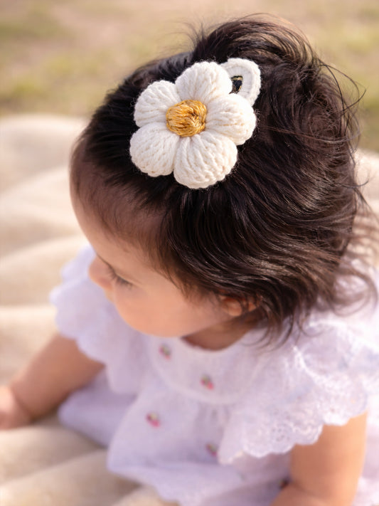 Crochet Trim Snap Hair Clips, Hair barrettes for kids