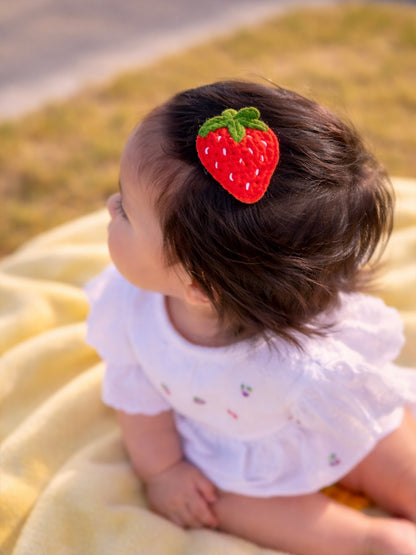 Crochet Trim Snap Hair Clips, Hair barrettes for kids