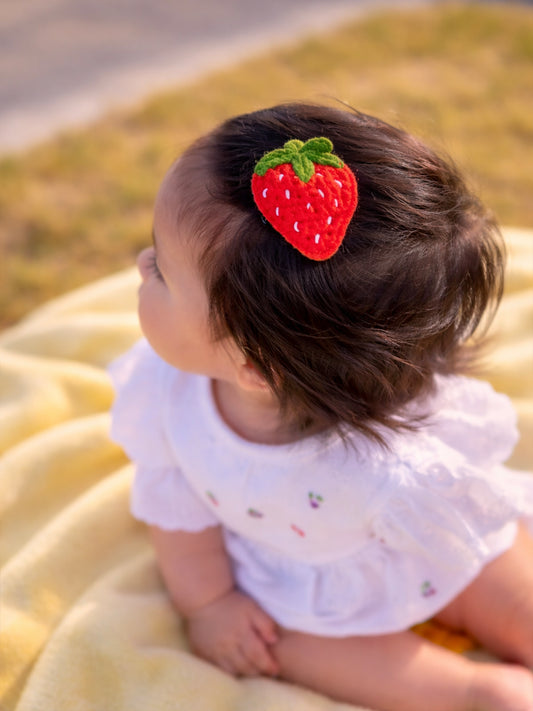 Crochet Trim Snap Hair Clips, Hair barrettes for kids