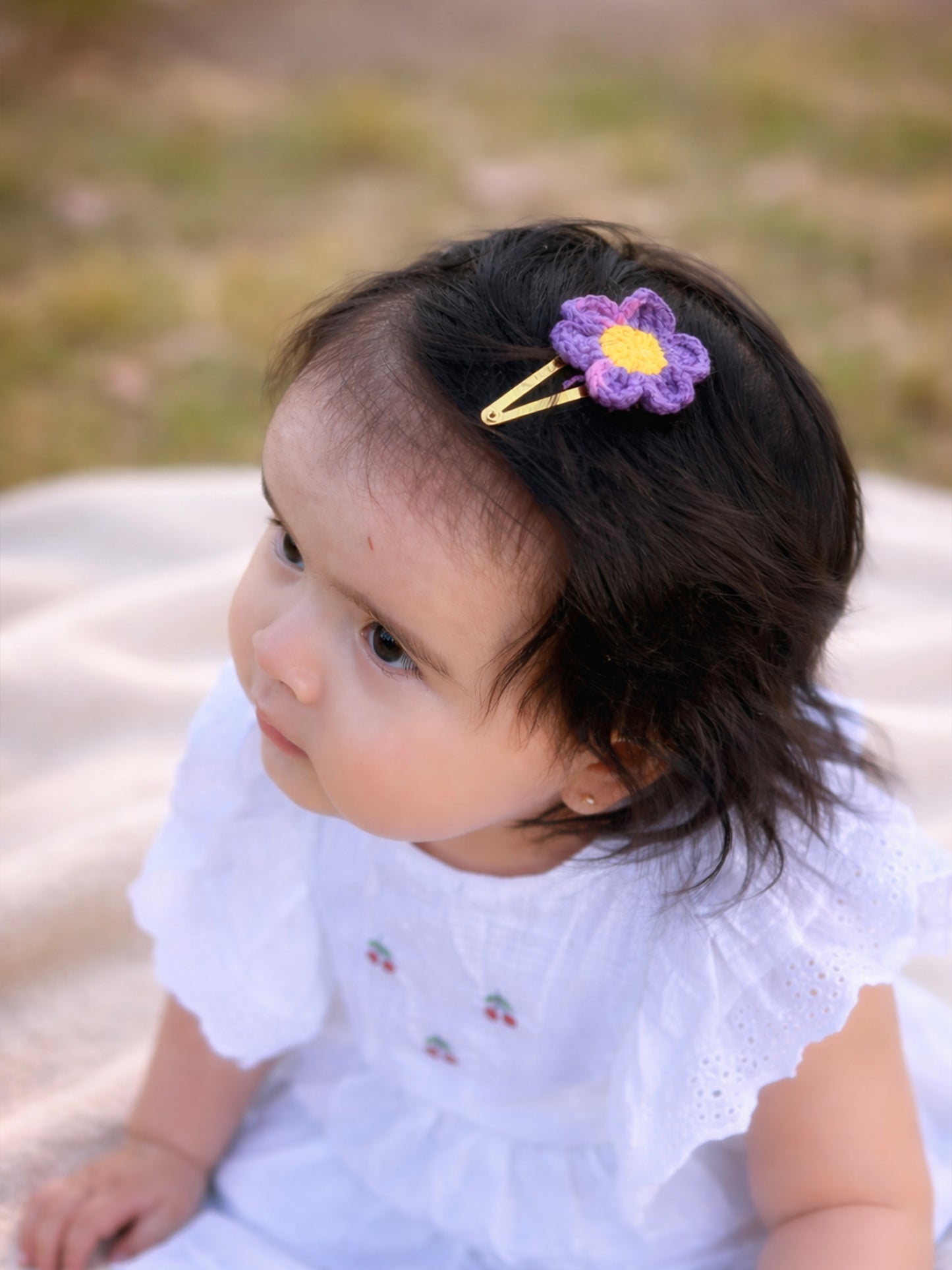 Crochet Trim Snap Hair Clips, Hair barrettes for kids