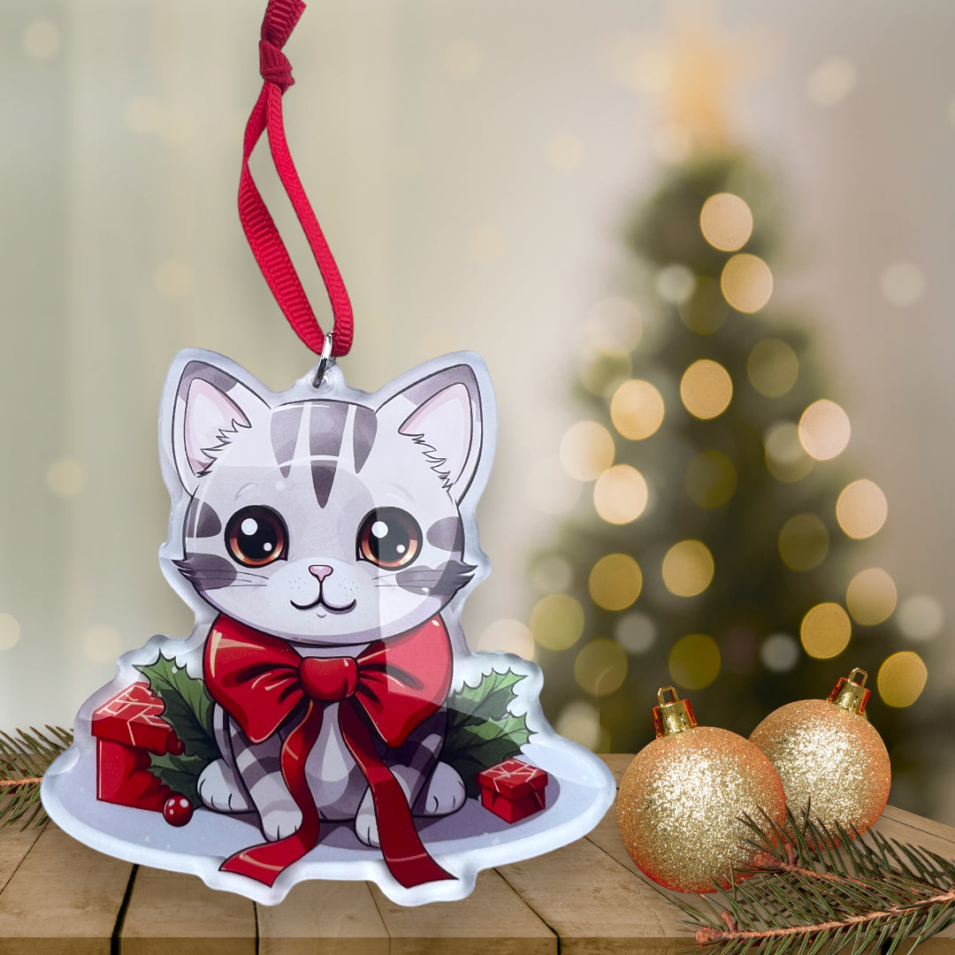 Acrylic Pet ornament, Christmas Ornament, Pet Memorial Ornament,Christmas Photo Ornament, Pet Portrait