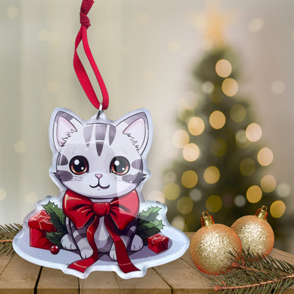 Acrylic Pet ornament, Christmas Ornament, Pet Memorial Ornament,Christmas Photo Ornament, Pet Portrait
