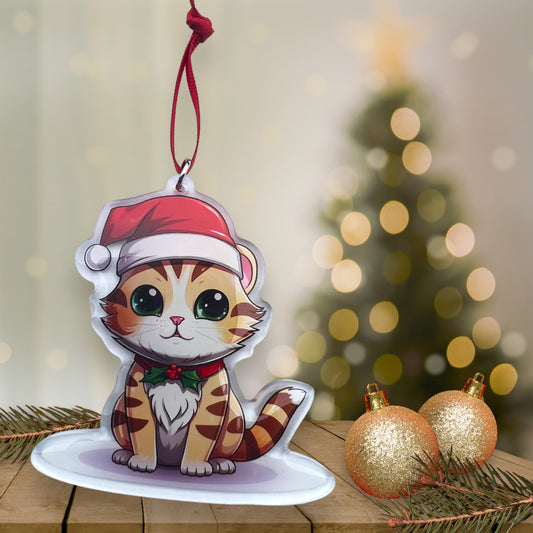Acrylic Pet ornament, Christmas Ornament, Pet Memorial Ornament,Christmas Photo Ornament, Pet Portrait