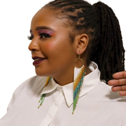 Mystery Handcrafted Beaded Fringe Earrings