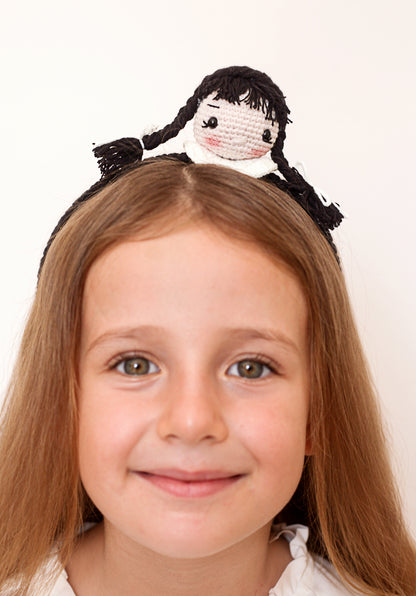 Halloween Headband Girls' Gifts : Crochet Hair Clips . Barrettes for Teens, Granddaughters, Girls Outfits, with Embroidery Designs