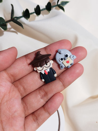 Dainty polymer clay stud earrings cute minimalist girls earrings, birthday gift for best friend, niece or daughter