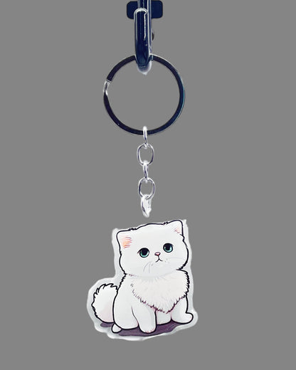 Chihuahua Acrylic Keychain Cute kawaii memorial ornament, pet portrait charm gift  backpack fob, dad car décor, dog mom