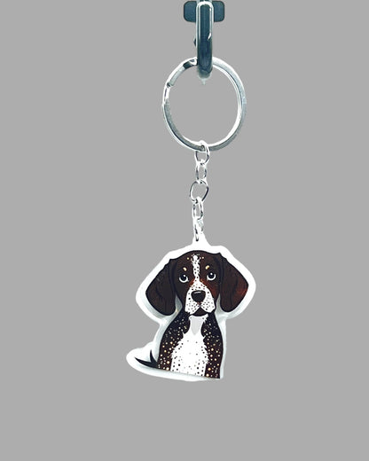 Great Dane Dog Acrylic keychain, Cute kawaii memorial ornament, pet portrait charm gift, backpack photo fob, dad car décor, dog mom gift