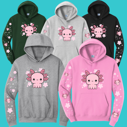 Axolotl Sweatshirt Unisex Clothing Kawaii Hoodie : Ocean, fish, beach  and Best Friend Gift . Fall Winter Essential . Gift for her