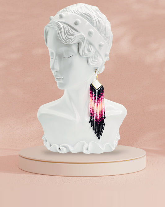 Handcrafted Beaded Fringe Earrings: Drop Dangle Style, Ideal for Summer, Weddings, and Special Gifts for Bridesmaids, Best Friends, and mothers