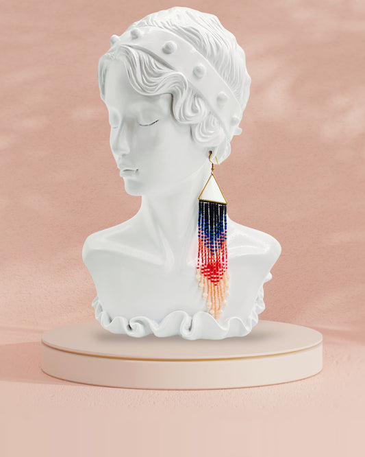 Handcrafted Beaded Fringe Earrings: Drop Dangle Style, Ideal for Summer, Weddings, and Special Gifts for Bridesmaids, Best Friends, and mothers