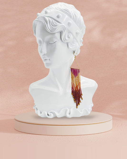 Handcrafted Beaded Fringe Earrings: Drop Dangle Style, Ideal for Summer, Weddings, and Special Gifts for Bridesmaids, Best Friends, and mothers