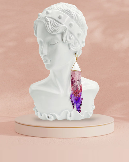 Handcrafted Beaded Fringe Earrings: Drop Dangle Style, Ideal for Summer, Weddings, and Special Gifts for Bridesmaids, Best Friends, and mothers