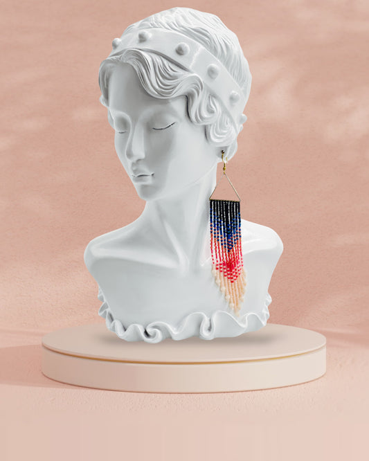 Handcrafted Beaded Fringe Earrings: Drop Dangle Style, Ideal for Summer, Weddings, and Special Gifts for Bridesmaids, Best Friends, and mothers