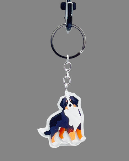 Beagle Dog Acrylic keychain Cute kawaii memorial ornament, pet portrait charm gift  backpack photo fob, dad car décor, first day of school