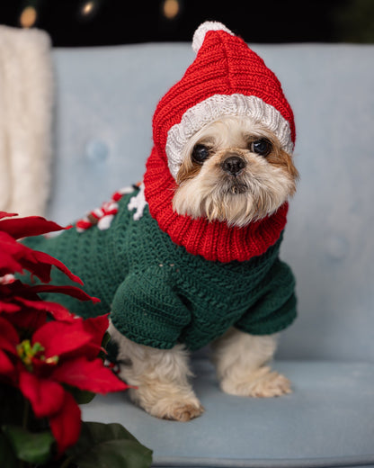 Small dog snowman Sweater