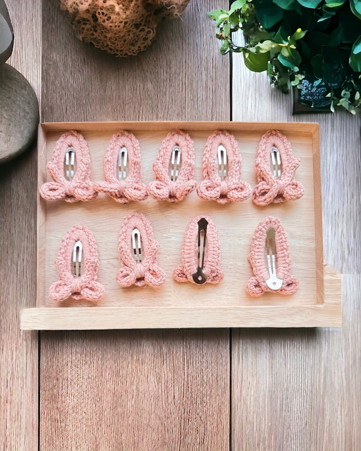 Trendy Girls' Gifts : Crochet Hair Clips . Barrettes for Teens, Granddaughters, Newborn Girl Outfits, with Embroidery Designs