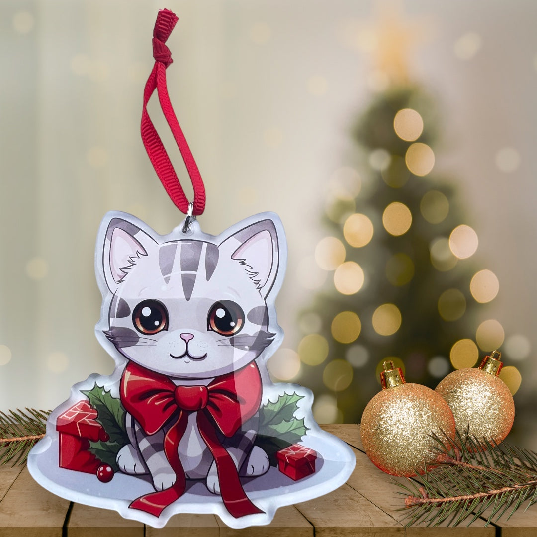 Acrylic Pet ornament, Christmas Ornament, Pet Memorial Ornament,Christmas Photo Ornament, Pet Portrait