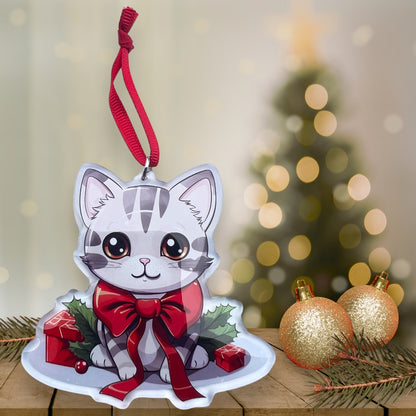 Acrylic Pet ornament, Christmas Ornament, Pet Memorial Ornament,Christmas Photo Ornament, Pet Portrait