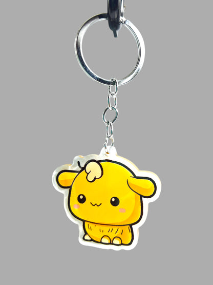 Cartoon Kawaii style Illama  farm animal Acrylic Keychain