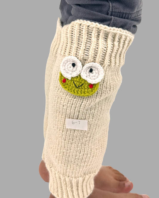 Crochet Kawaii Frog Hand Leg Warmers - Birthday Gift for Girls: Granddaughter, Daughter, Niece. Perfect for Stocking Stuffers, Baby Showers