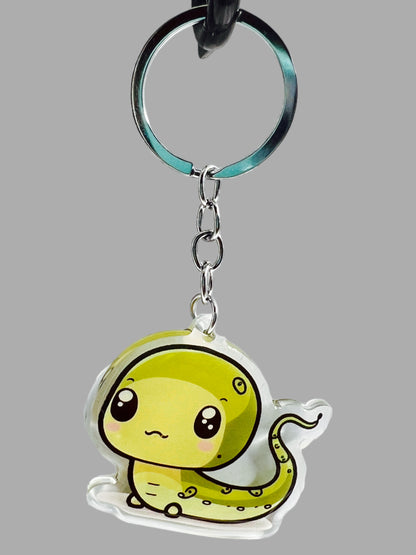 Salamander Acrylic Keychain, Wildlife Cute kawaii memorial ornament, pet portrait charm, backpack fob, dad car décor, stocking stuffer, birthday gift