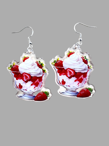 Fun acrylic earrings, funky weird earrings, quirky earrings, cool funny earrings, gift for her, birthday gift,  Christmas stocking stuffer