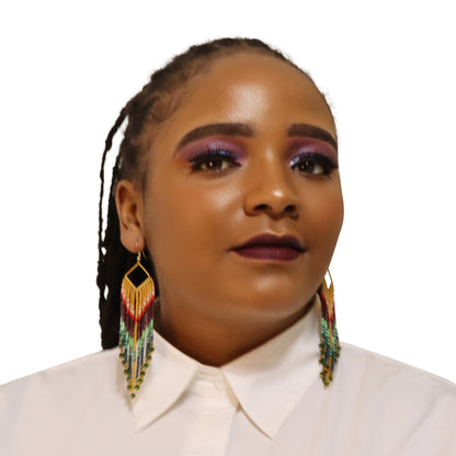 Handcrafted Beaded Fringe Earrings: Drop Dangle Style, Ideal for Summer, Weddings, and Special Gifts for Bridesmaids, Best Friends, and mothers