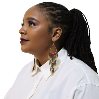 Handcrafted Beaded Fringe Earrings: Drop Dangle Style, Ideal for Summer, Weddings, and Special Gifts for Bridesmaids, Best Friends, and mothers