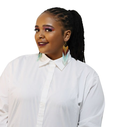 Handcrafted Beaded Fringe Earrings: Drop Dangle Style, Ideal for Summer, Weddings, and Special Gifts for Bridesmaids, Best Friends, and mothers