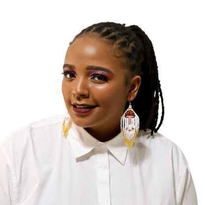 Handcrafted Beaded Fringe Earrings: Drop Dangle Style, Ideal for Summer, Weddings, and Special Gifts for Bridesmaids, Best Friends, and mothers